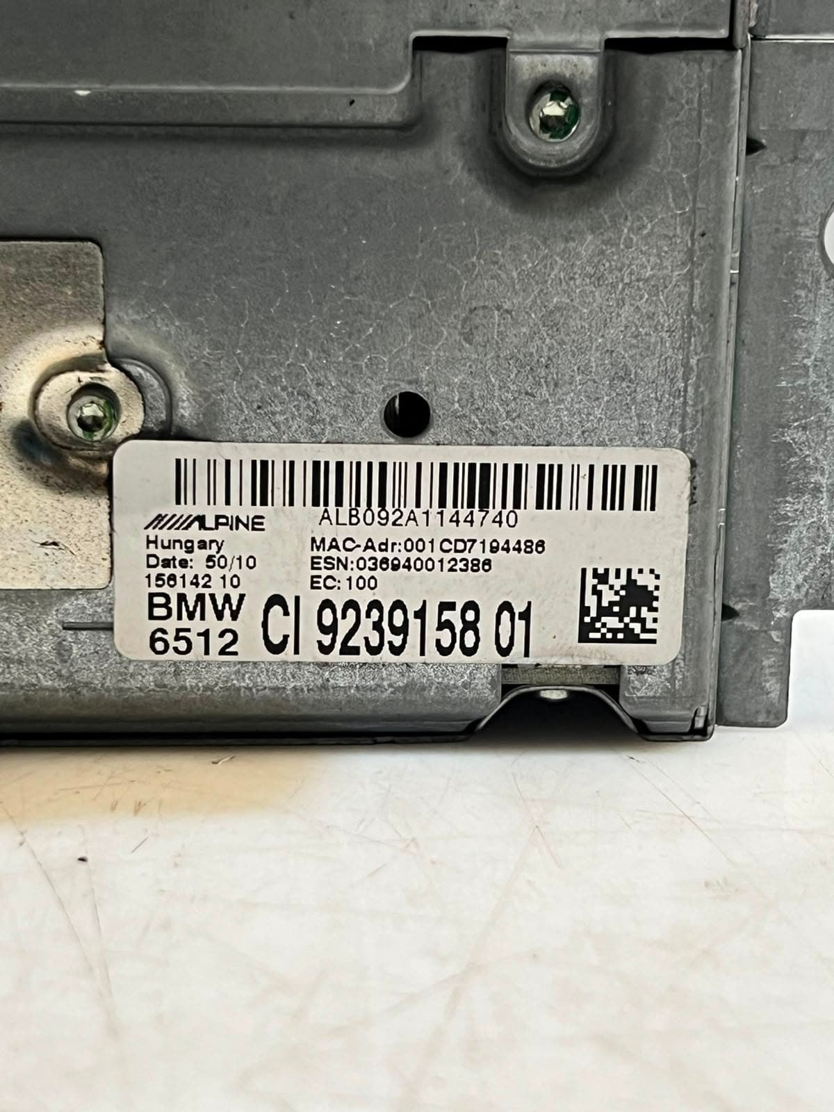 BMW F01 F02 F04 F10 F11 Navigation Head Unit Cic Idrive Professional 9239158 