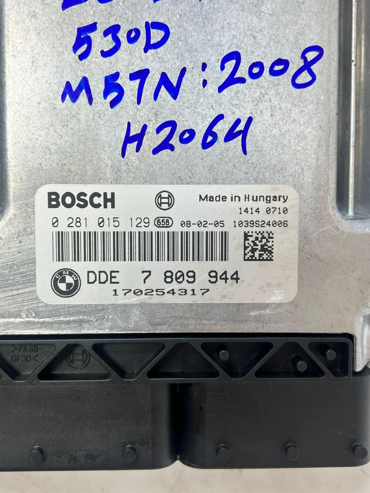 2008 BMW 530D E60 LCI M57N Engine Control Unit ECU SET DDE+CAS3 7809944 OEM