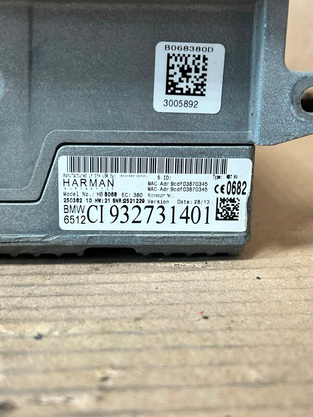 BMW X3 X4 X5 F10 F11 F30 HARMAN NBT HU Radio Navigation Head Unit 9327314 OEM