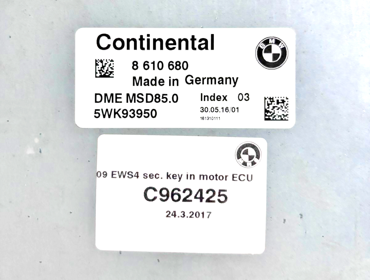 BMW 5 SERIES F02  F10 550I N63 ENGINE CONTROL UNIT  ECU KIT WITH KEY  8610680