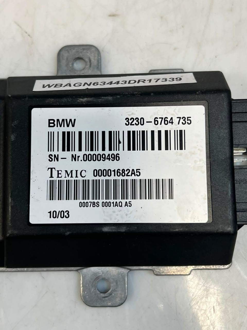 BMW 7 Series E65 E66 730I Steering Column Control Module Electric 6764735 OEM