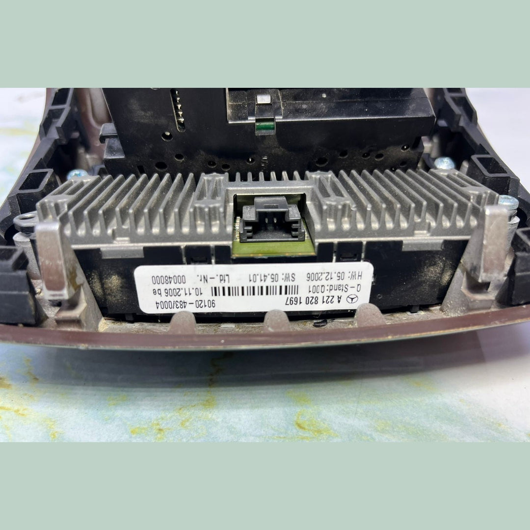 07-13 Mercedes W221 S600 S400 Rear Center Console A/C Air Vent Trim Wood OEM