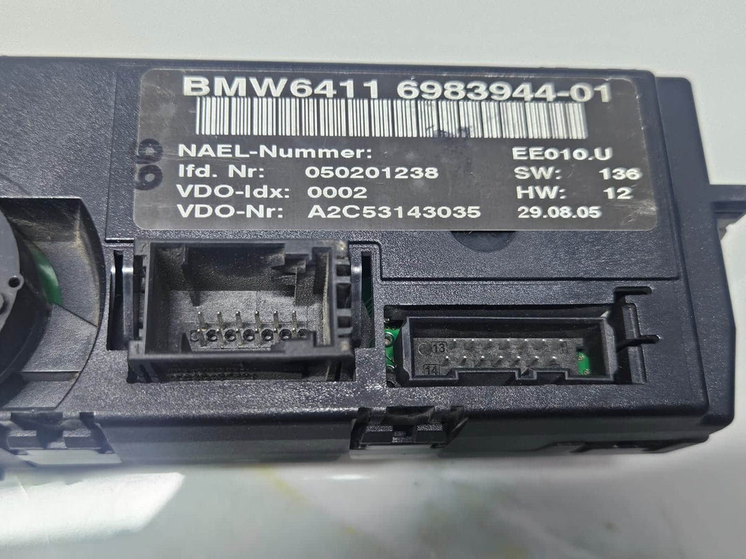 2006 BMW 330i 3 Series E90 Climate Control Panel 6983944 OEM