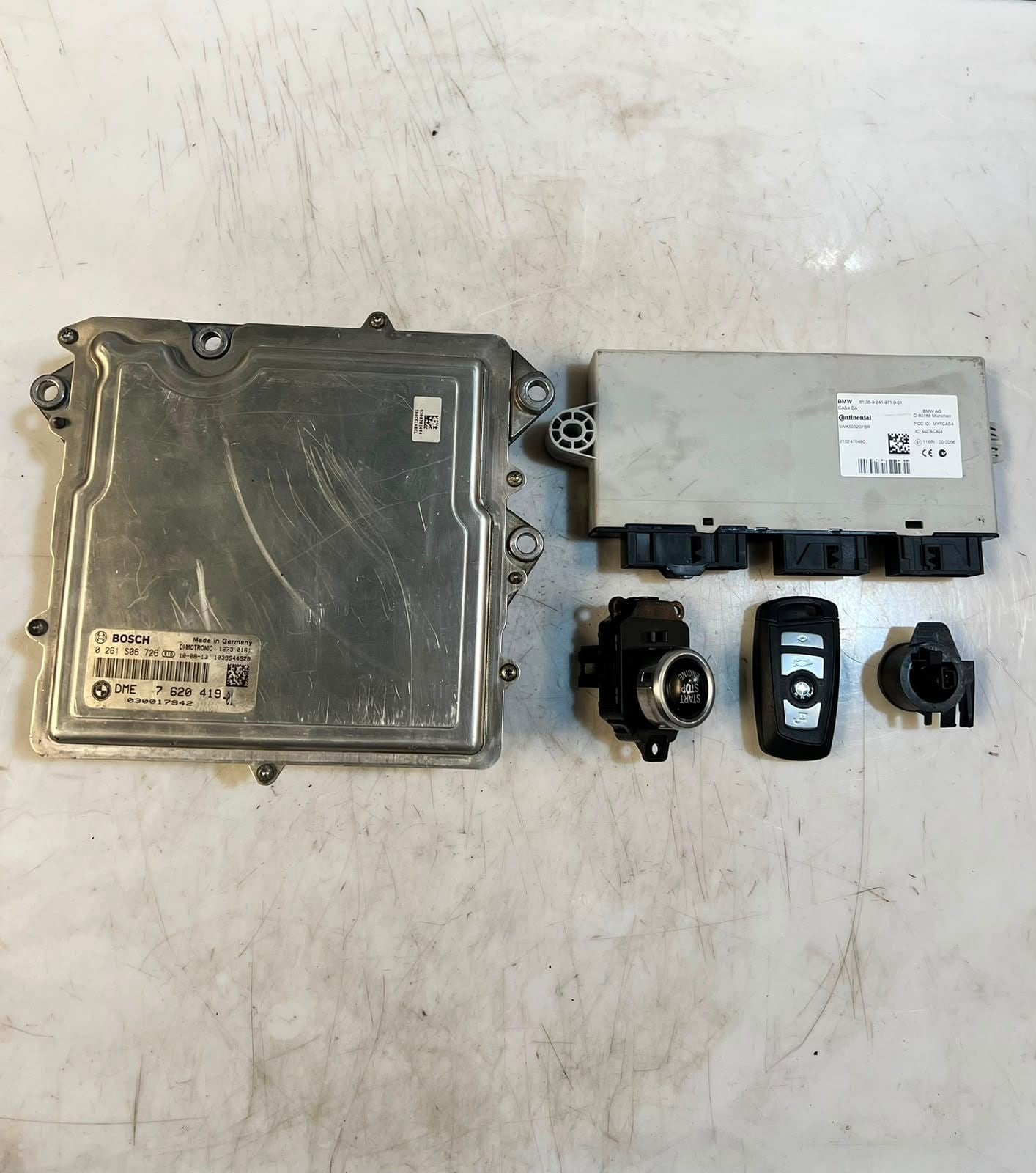 2010 BMW 535i F07 GT N55 Engine Control Module ECU SET DME+CAS4+1KEY 7620419