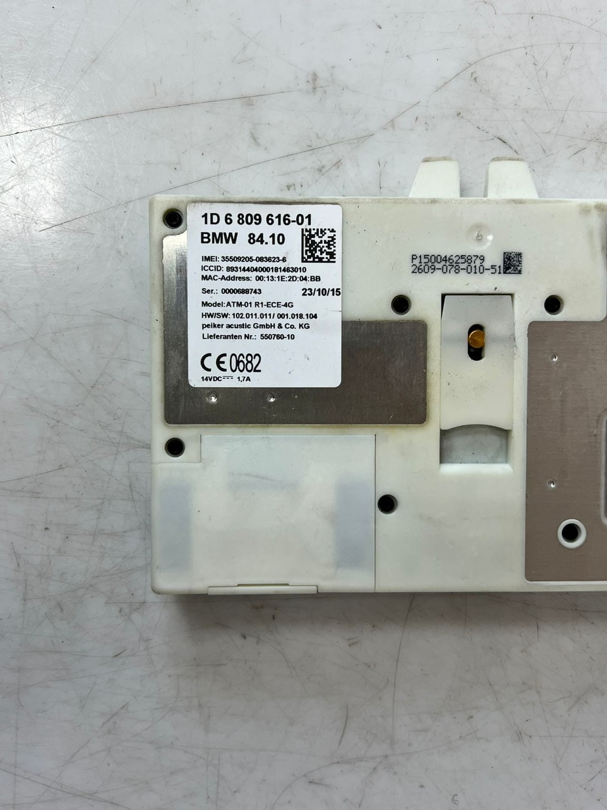 BMW 4 Series F36 Gran Coupe and X5 F15 Telematic Control Module 6809616 OEM 