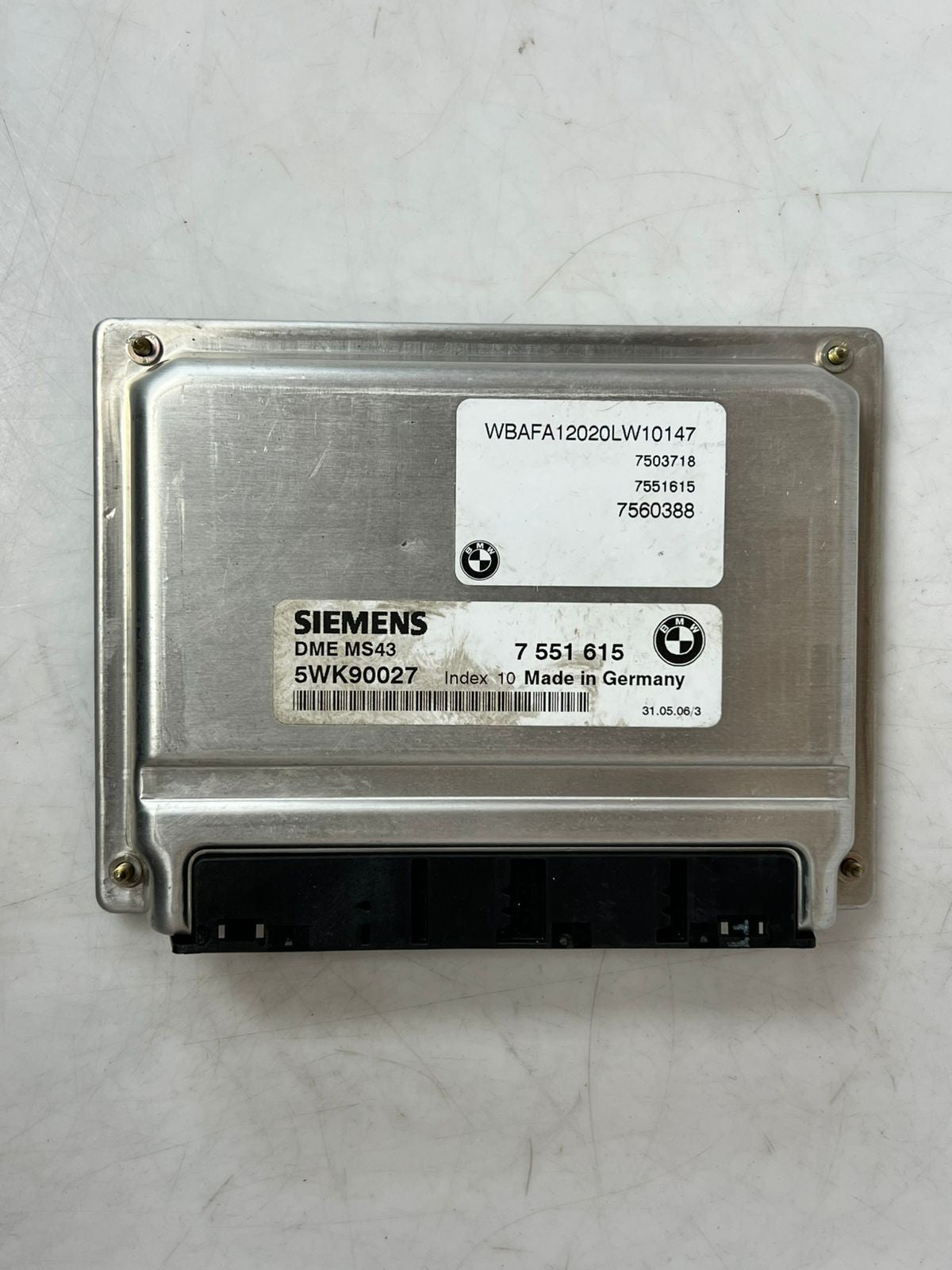 BMW Z3 3 5 series E36 E46 E39 2.5i M54 ENGINE ECU SET DME MS43 EWS3 7551615