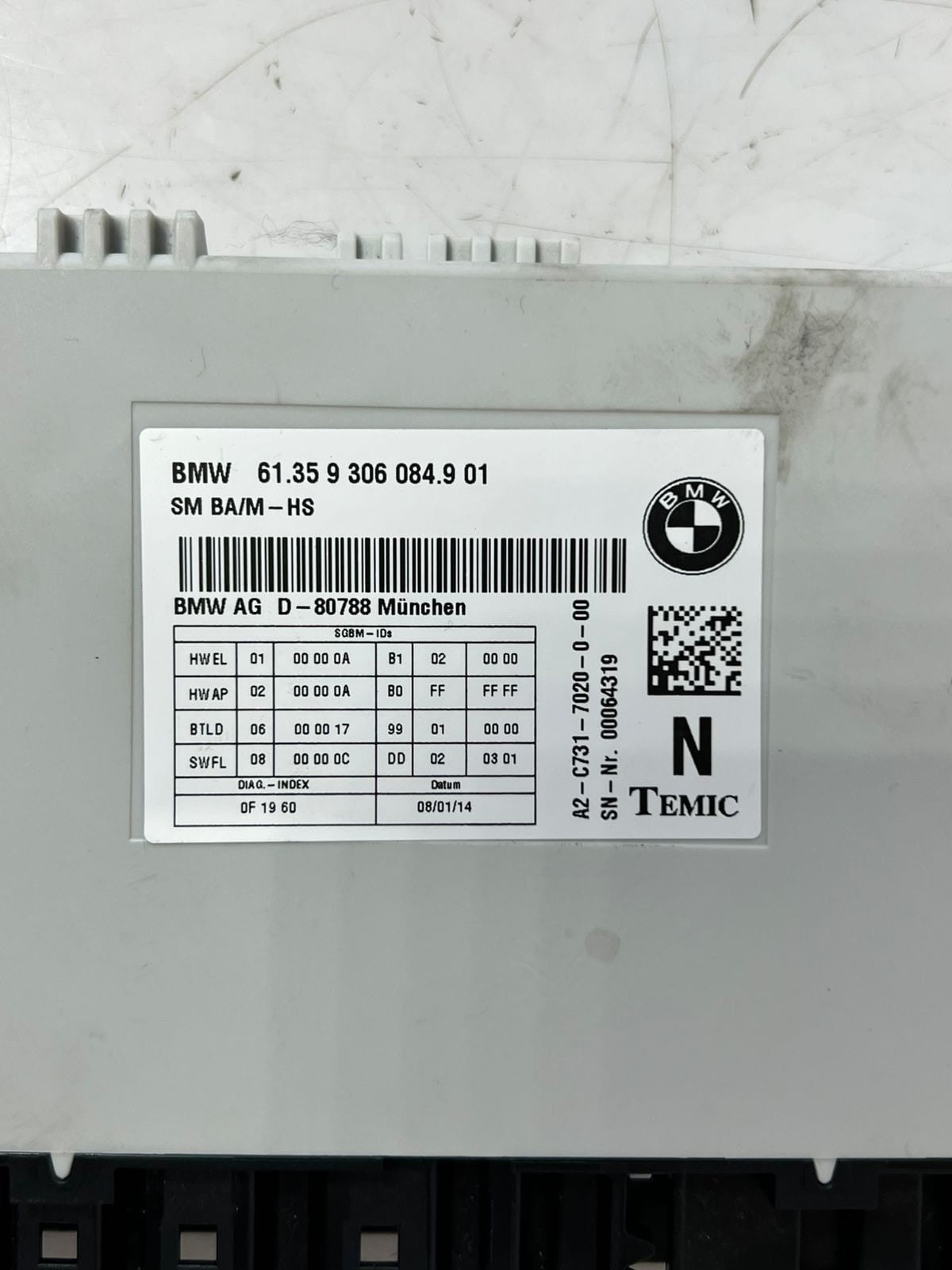 2012-2016 BMW F30 320i 328i 428i F15 F16 X5 X6 FRONT Seat Control Module 9306084