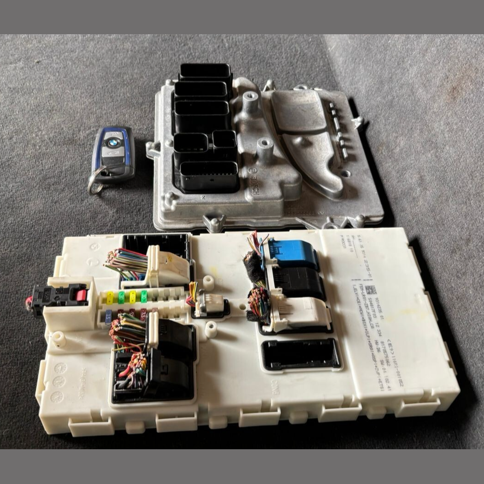 OEM BMW hybrid F30 N55 ENGINE CONTROL UNIT SET + KEY - 8606776