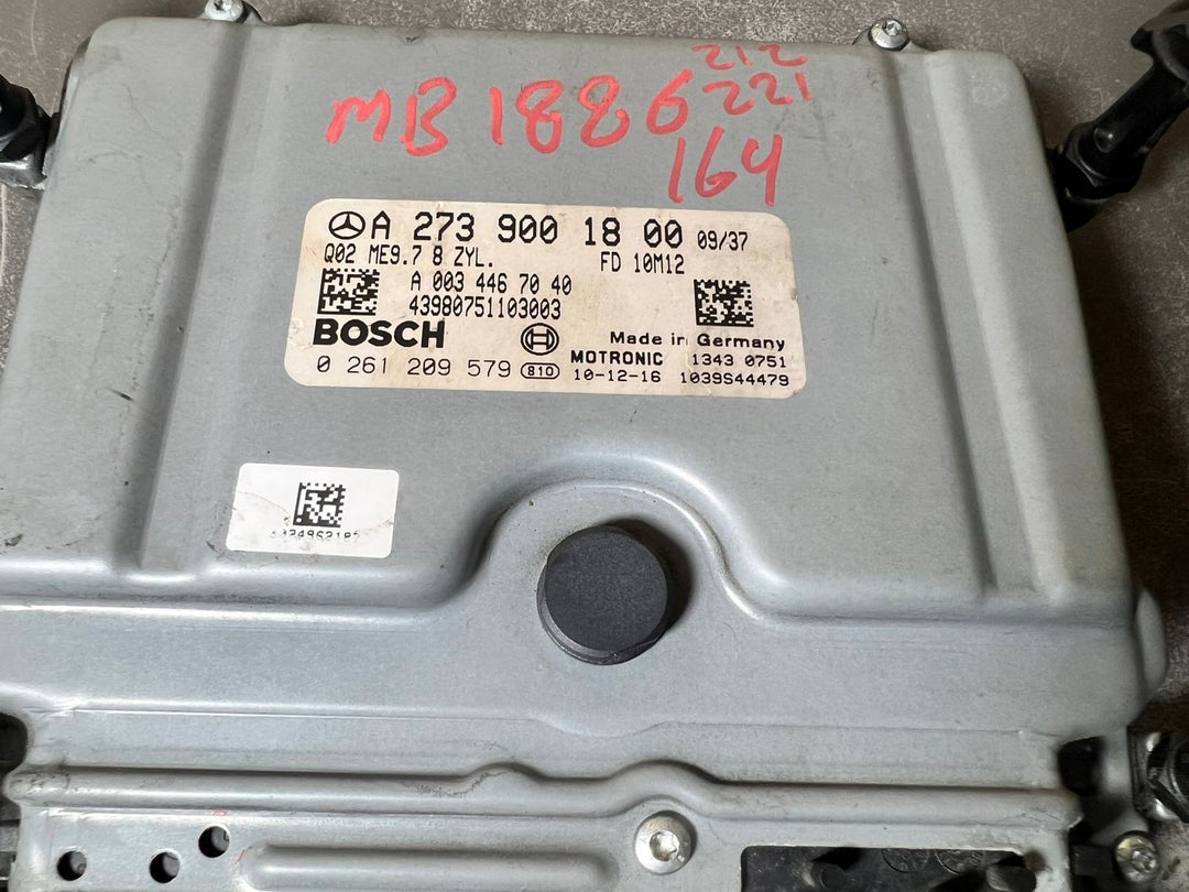 07-12 Mercedes W221 S-Class Engine Control Module Unit ECM ECU A273 9001800 OEM