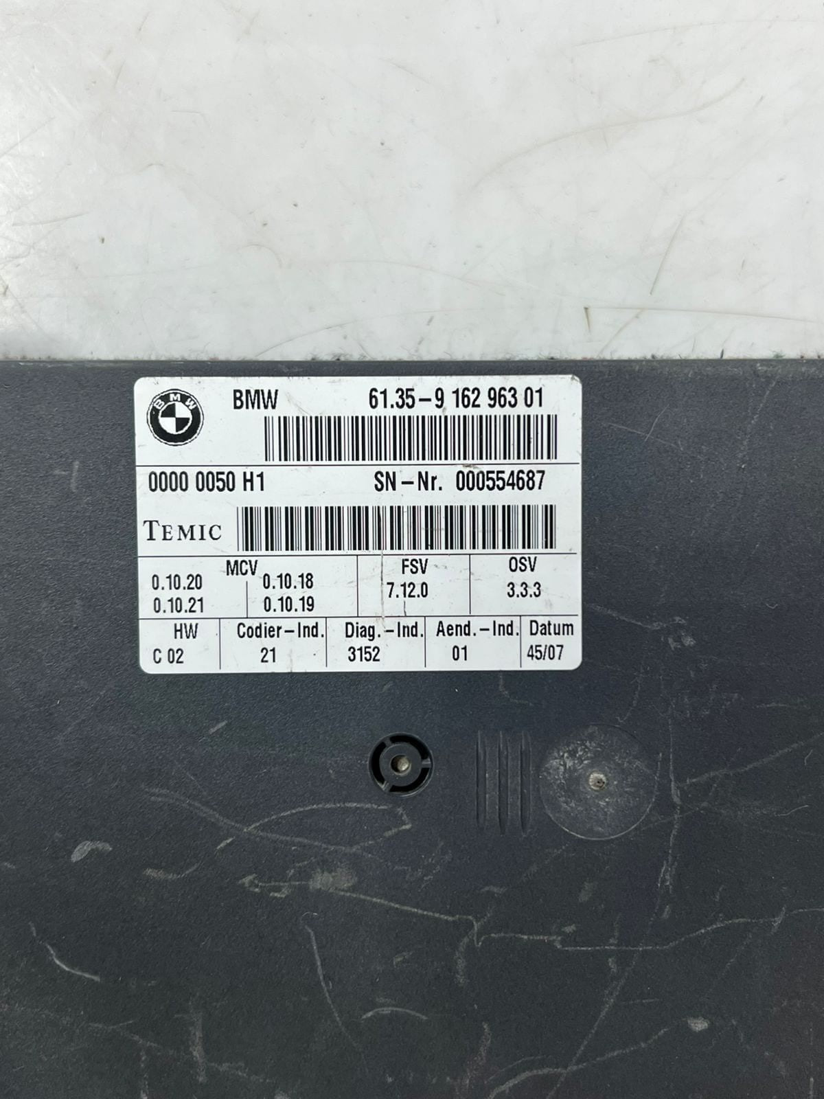 2006-2008 BMW 750i E70 B7 X5 X5M X6 X6M 760I Seat Control Module 9162963 OEM