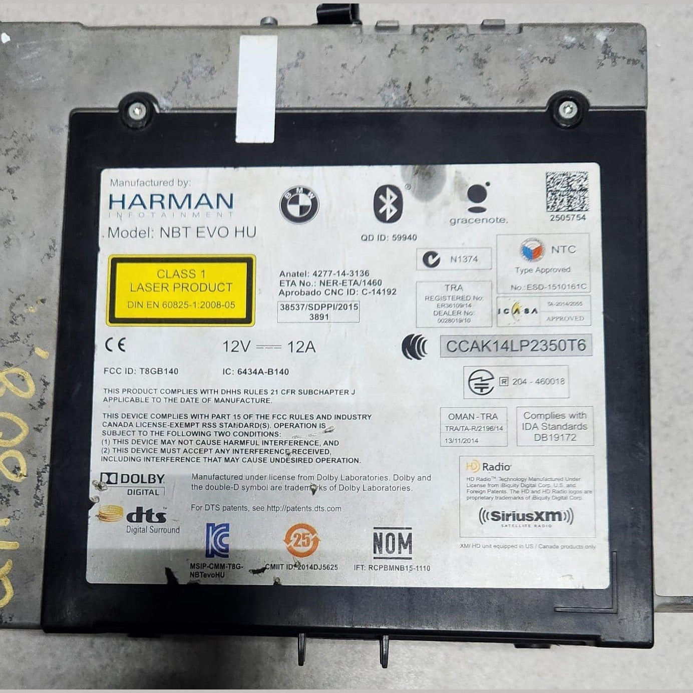 BMW Navigation System Head Unit 8794118 F10 F11 F20 F25 F30 F32 F15 F16 NBT EVO 