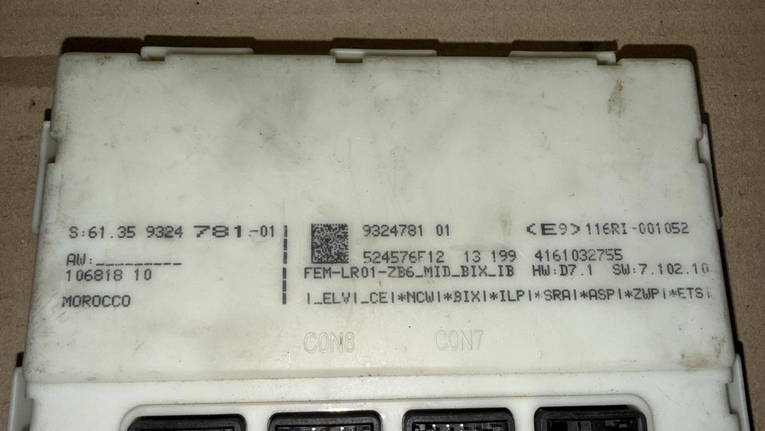 BMW FEM BODY DOMAIN CONTROL UNIT N13 F20 116i 2012 RHD - 9324781