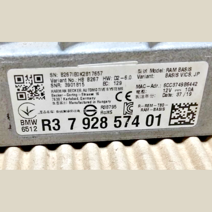 BMW G21 G22 G30 G31 X SERIES G01 G02 G05 G06 RP MODULE BASIS VICS JP 7928574
