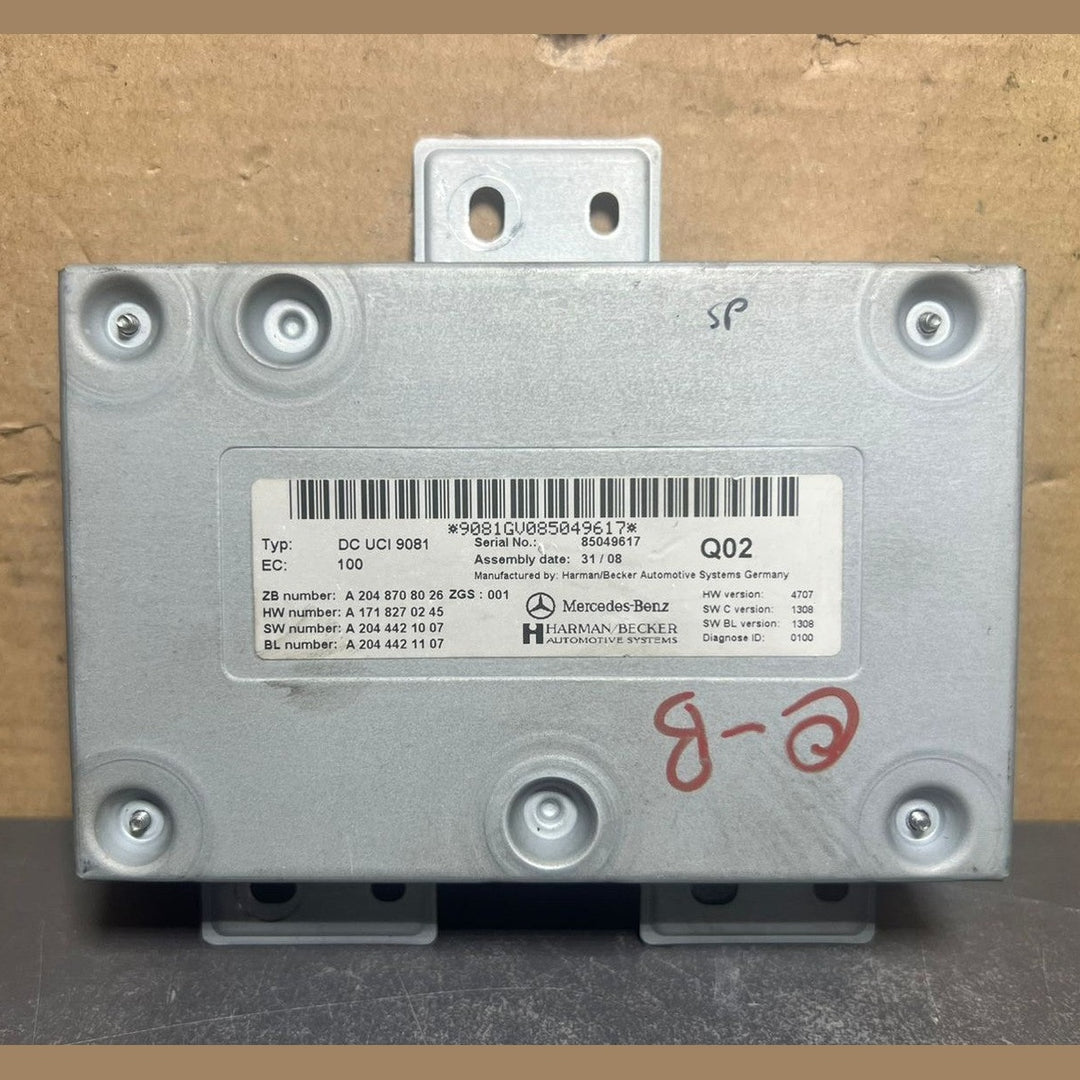 08-14 Mercedes W204 Voice Communication Control Module Unit A204 8708026 OEM