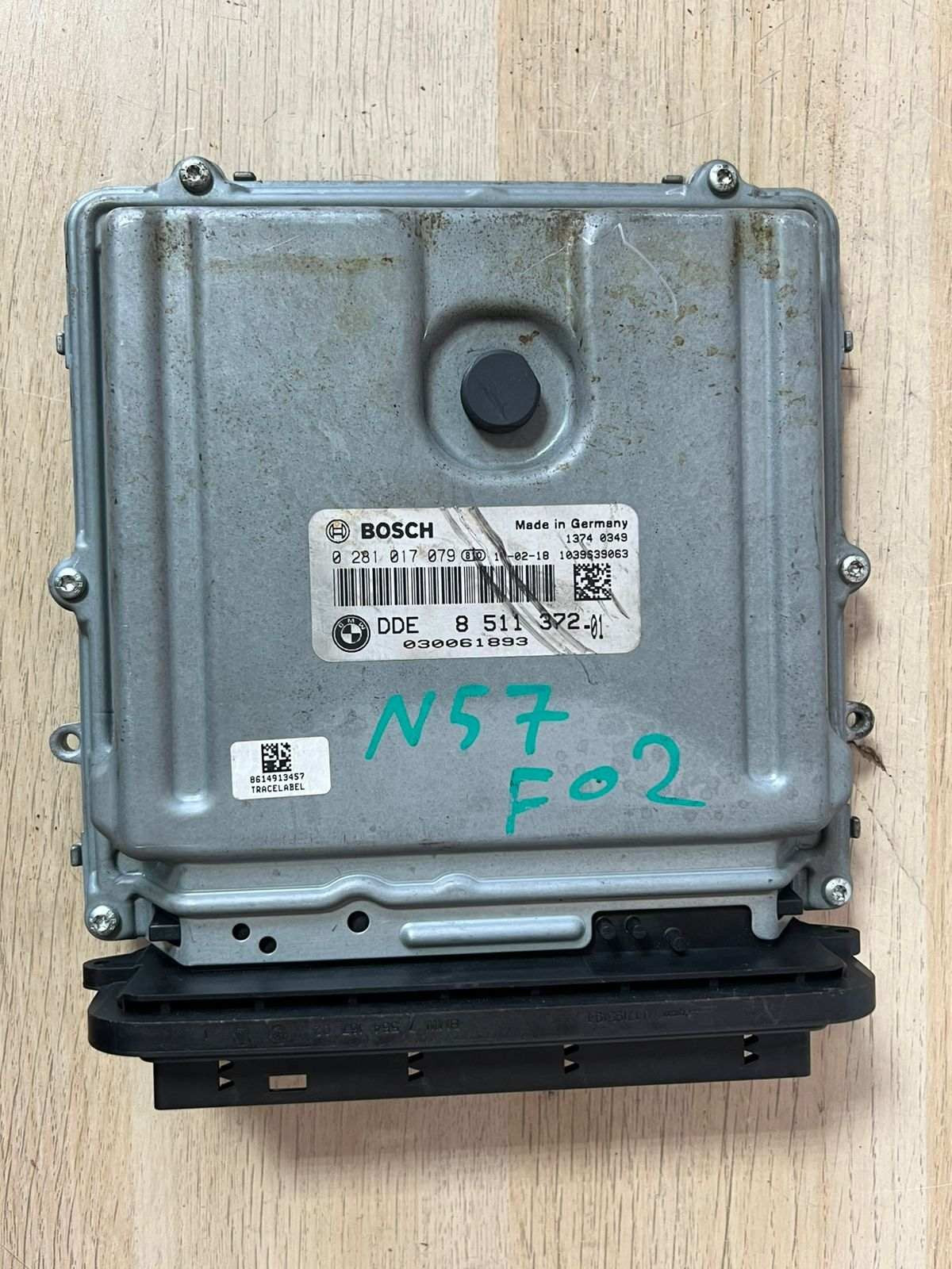 BMW 5 SERIES F07 3.0D N57 DIESEL ENGINE CONTROL UNIT ECU DDE 8511372