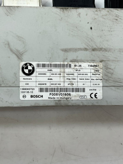 2017 BMW 5 F10 F11 Tailgate Boat Lid Control Unit Module 6135 7394651