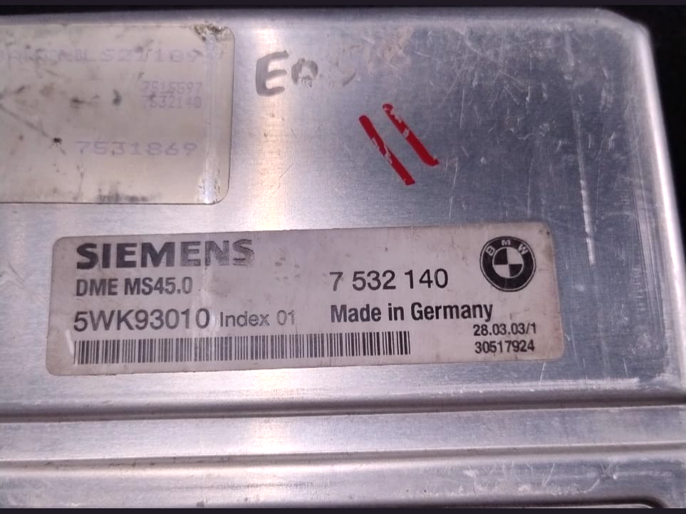 BMW Z4 E85 E86 3.0 2003 ENGINE CONTROL UNIT MODULE ECU ONLY MANUAL - 7532140