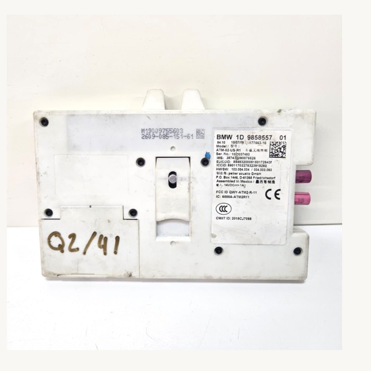 2019-2023 BMW X3 G01 Telematics Communication Control Module 9858557