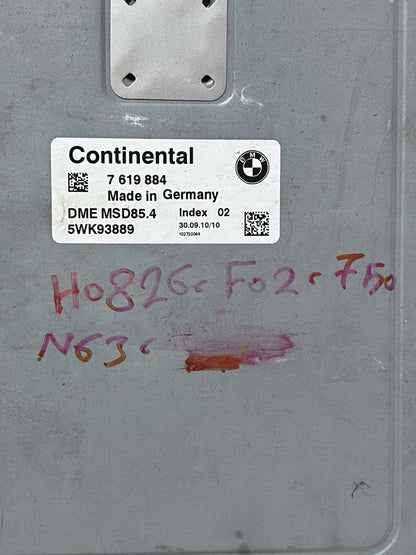 2011-2012 BMW 750i N63 4.4 F02 Engine Control Module 7619884 ECU SET