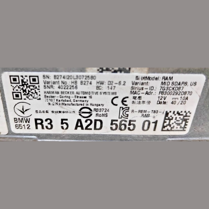 21-23 BMW 330e 330i G20 F44 AUDIO SOUND SYSTEM AMP AMPLIFIER MODULE 5A2D565 MID