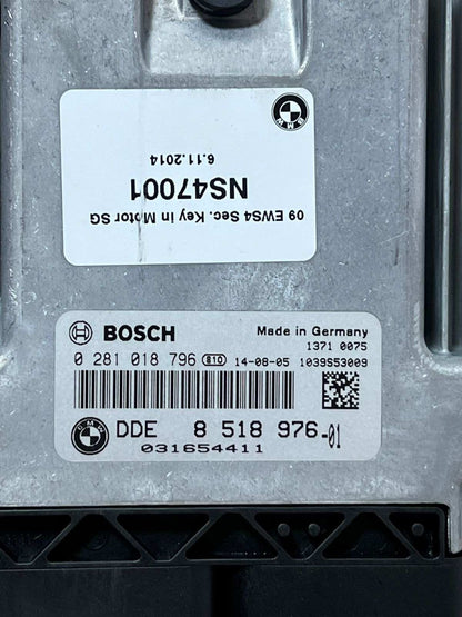 BMW F30 N47D NS47 001 Engine Control Unit ECU SET DDE + FEM + KEY 8518976