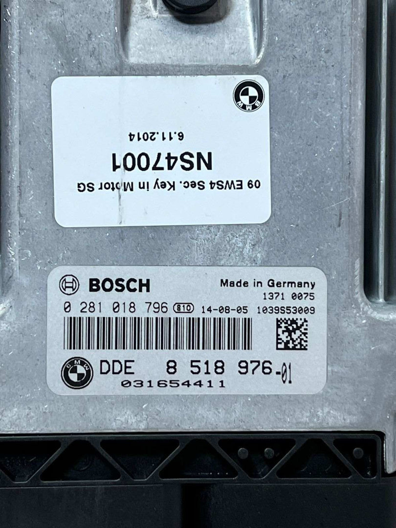 BMW F30 N47D NS47 001 Engine Control Unit ECU SET DDE + FEM + KEY 8518976