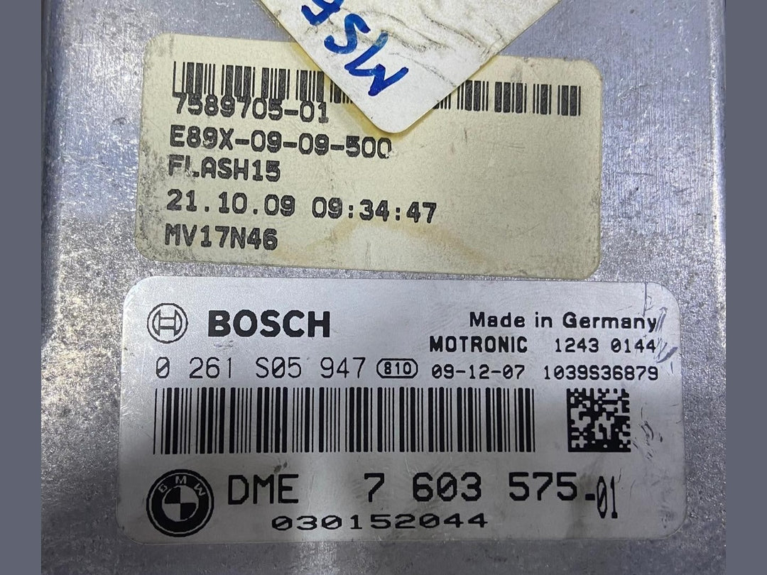 OEM BMW E84 E91 E92 X1 320i N46N ENGINE CONTROL UNIT ECU SET DME 7603575 BOSCH