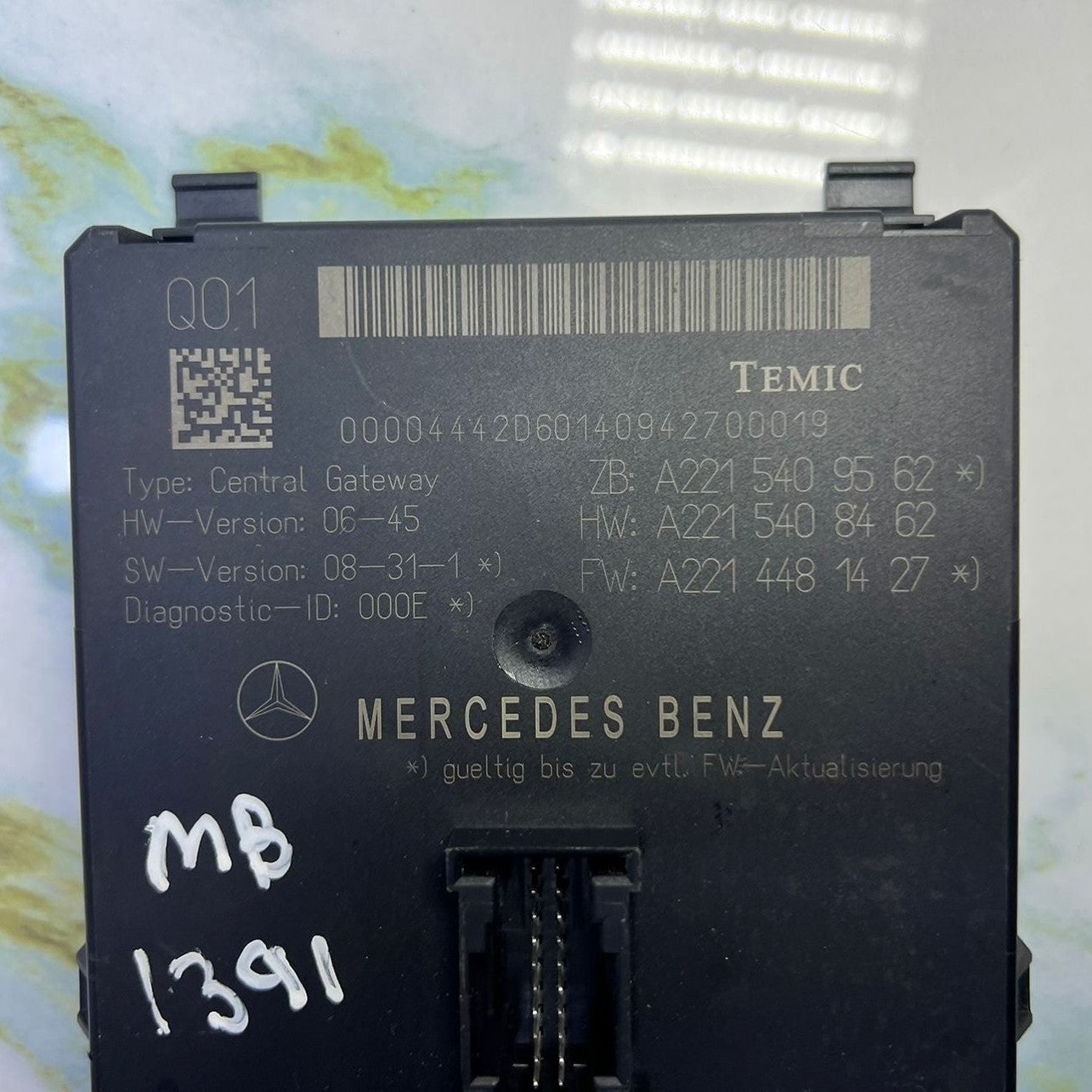 2007-2014 Mercedes-Benz S550 Gateway Control Module A221 5409562 W221 S-Class
