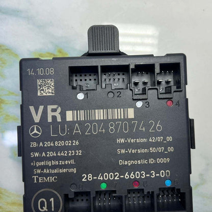 2011-2014 Mercedes-Benz C300 Front Right Door Control Module A 204 8707426 W204 