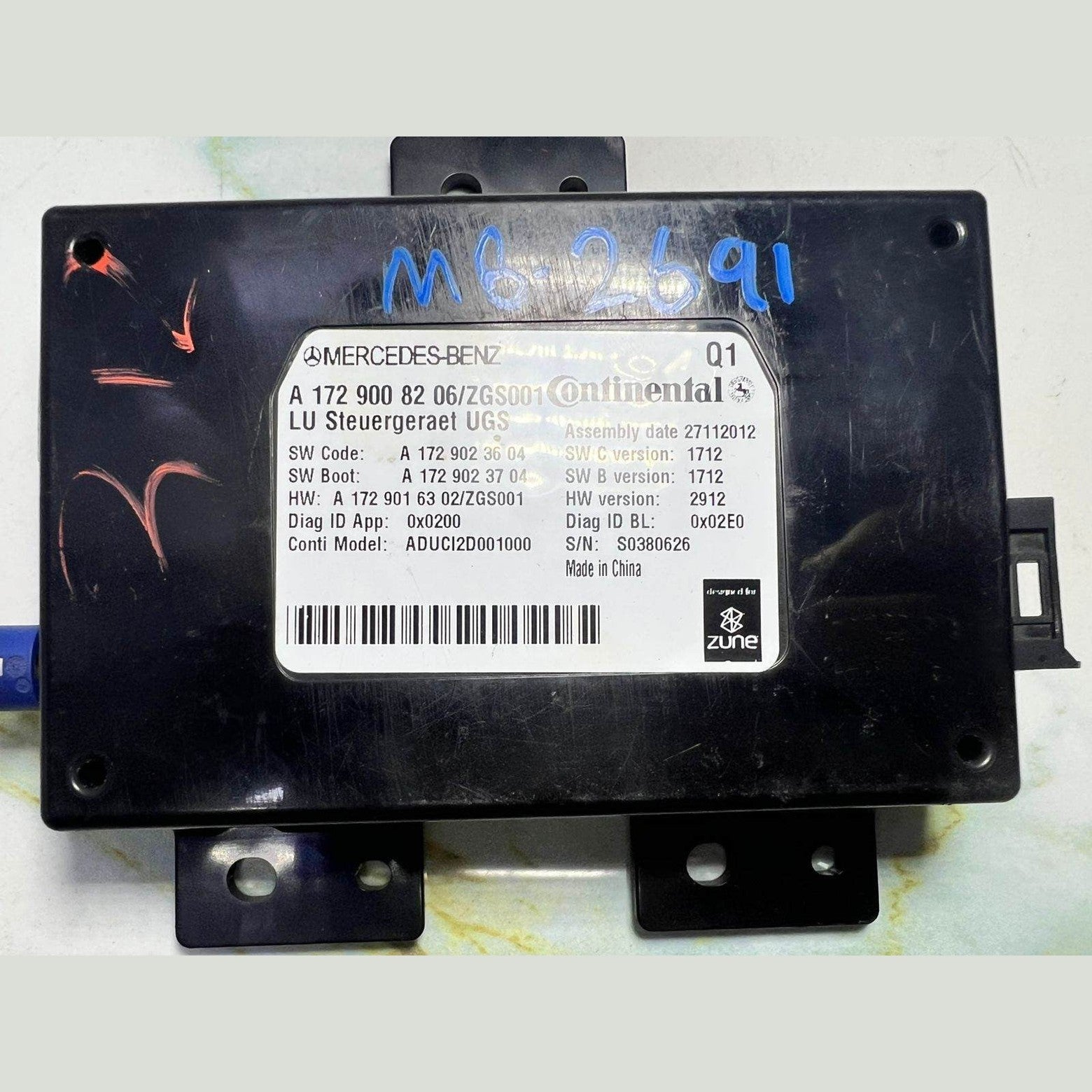 Mercedes Multimedia Control Unit A1729008206 CLS W218 and W204