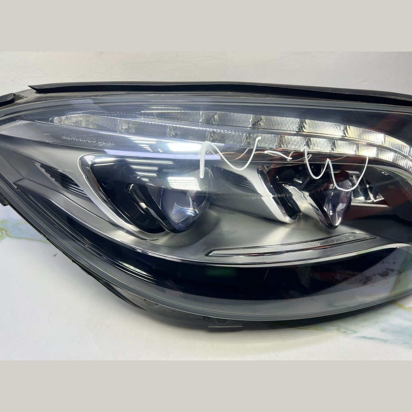 14-18 Mercedes W222 S400 Front Right Side Head light Headlamp A222 9061602 OEM