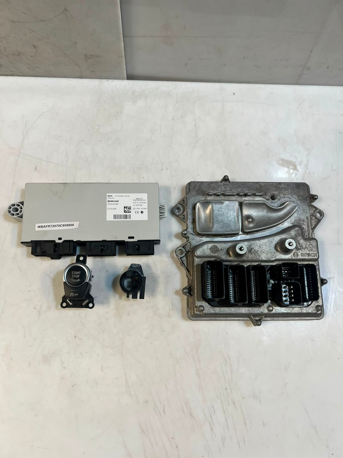 2012 BMW 5' F10 N55 535i Engine Control Module ECU SET DME+CAS4 NO KEY 7638781