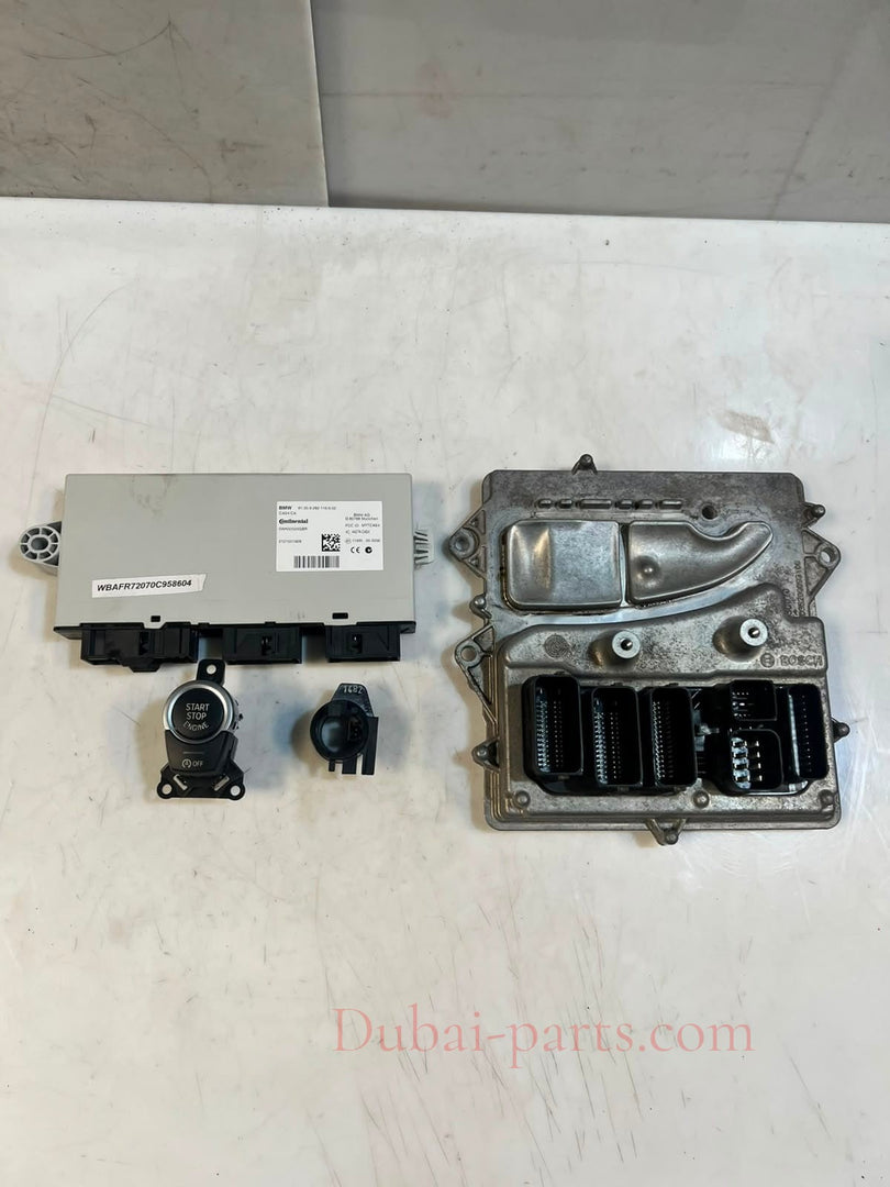 2012 BMW 5' F10 N55 535i Engine Control Module ECU SET DME+CAS4 NO KEY 7638781