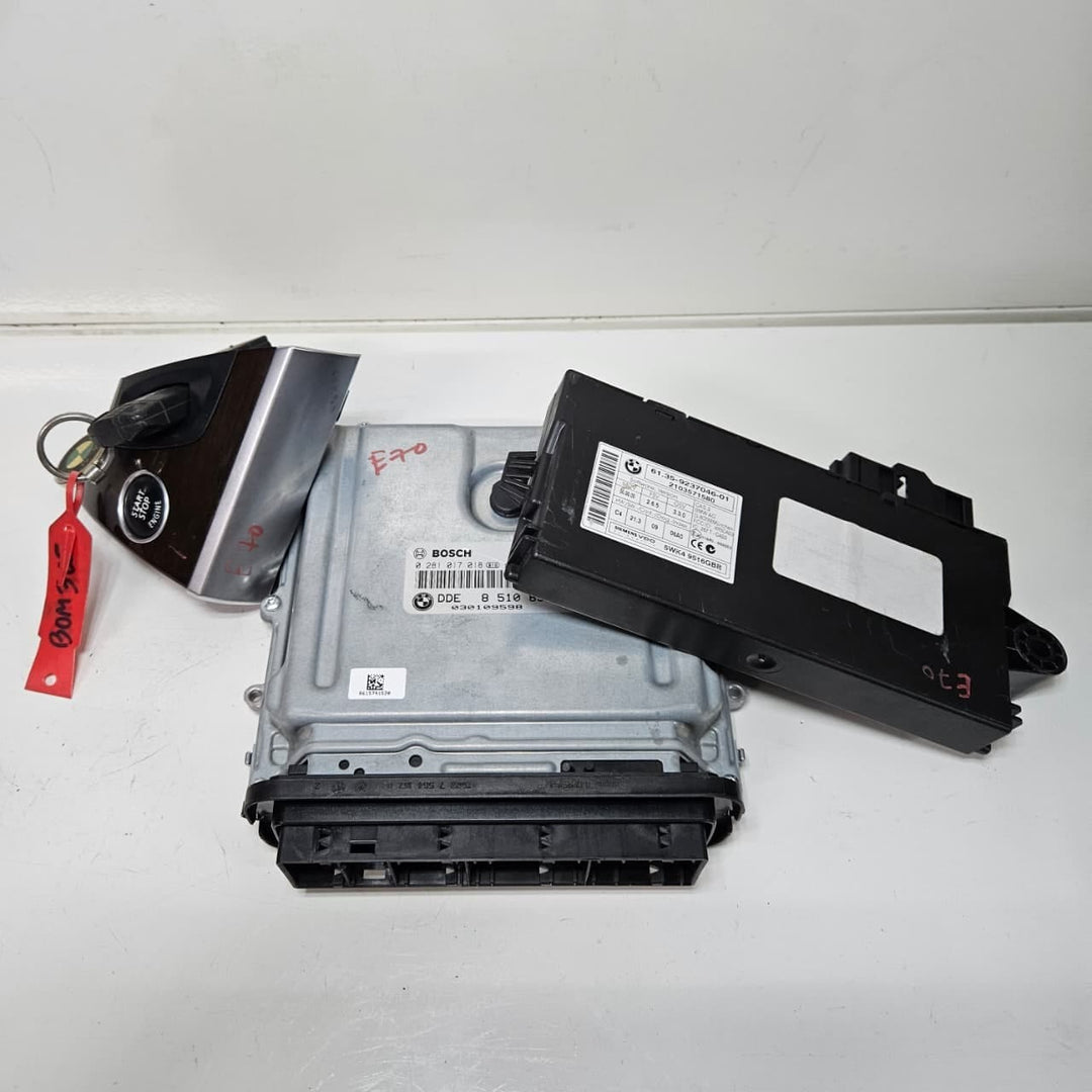 8510838-2010 BMW X5 3.0D E70 Engine Control Unit ECU DDE Key Set