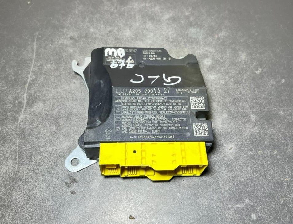 14-18 Mercedes W205 GLC SRS Safety Restraint Control Module A205 9009627 OEM