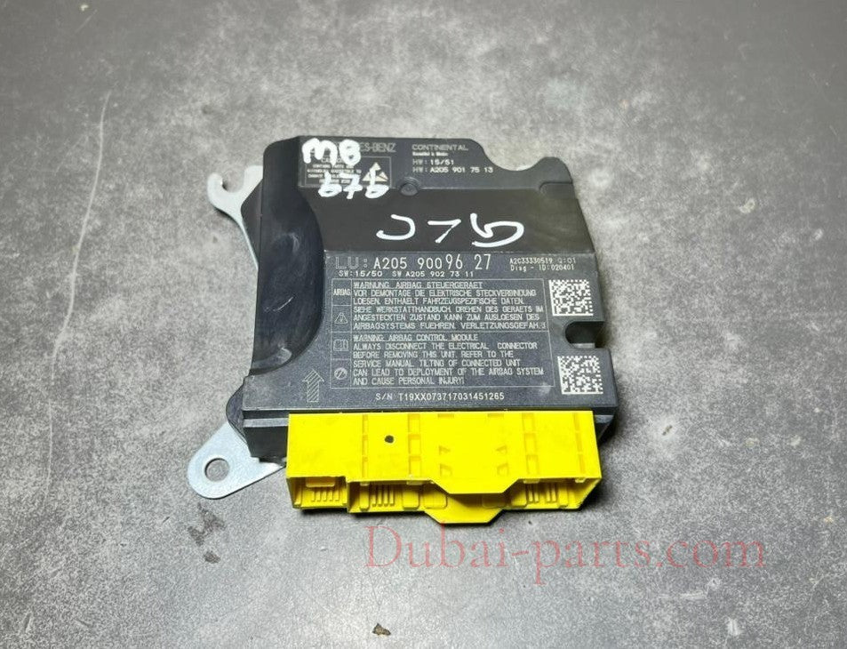 14-18 Mercedes W205 GLC SRS Safety Restraint Control Module A205 9009627 OEM