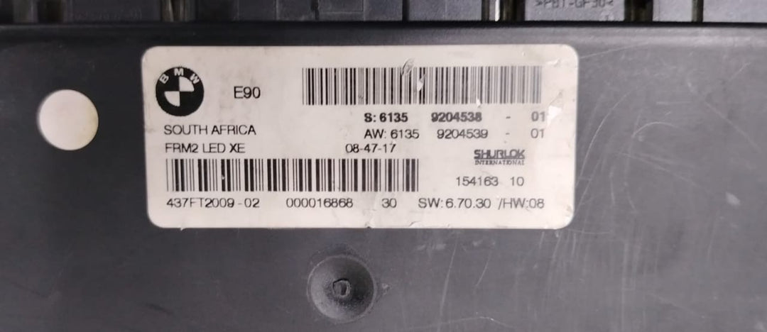 OEM BMW E90 3 series FOOTWELL LIGHT CONTROL MODULE FRM2 LED XE XENON 9204538