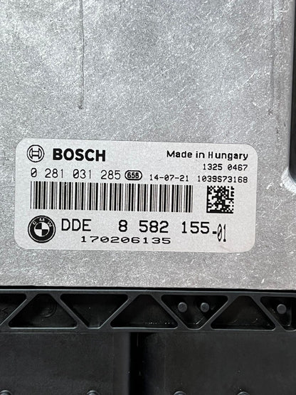 OEM BMW 320dF30 N47 2012 ENGINE CONTROL UNIT ECU SET WITH KEY 8582155 BOSCH