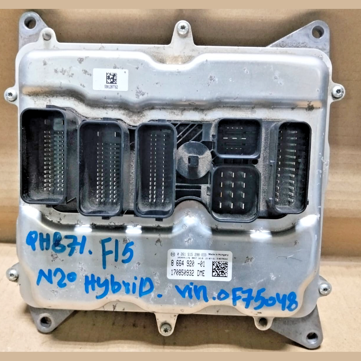 ECU BMW X5 F15 40e HYBRID 2016 ECU KIT COMPLETE WITH BDC & KEY  8664920