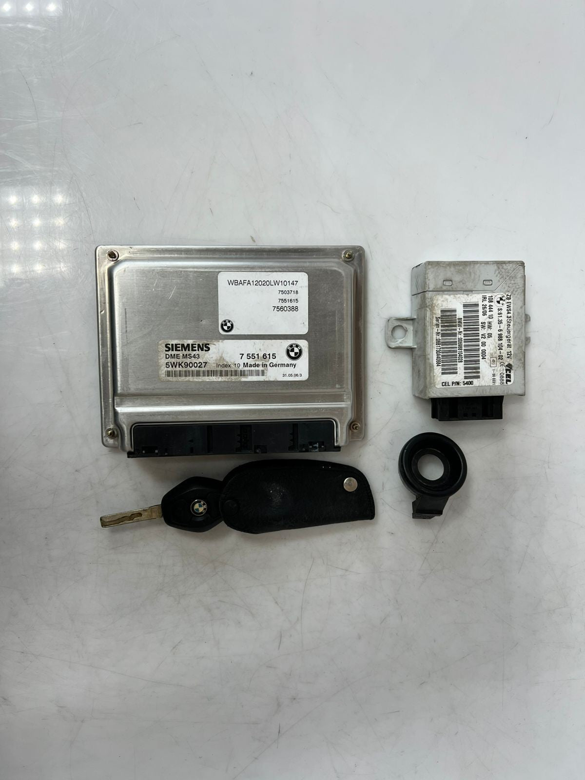 BMW Z3 3 5 series E36 E46 E39 2.5i M54 ENGINE ECU SET DME MS43 EWS3 7551615