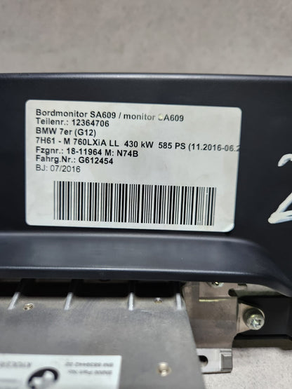 2016-2019 BMW 740i Central Information Display Screen 6839442 7 Series G11 G12 