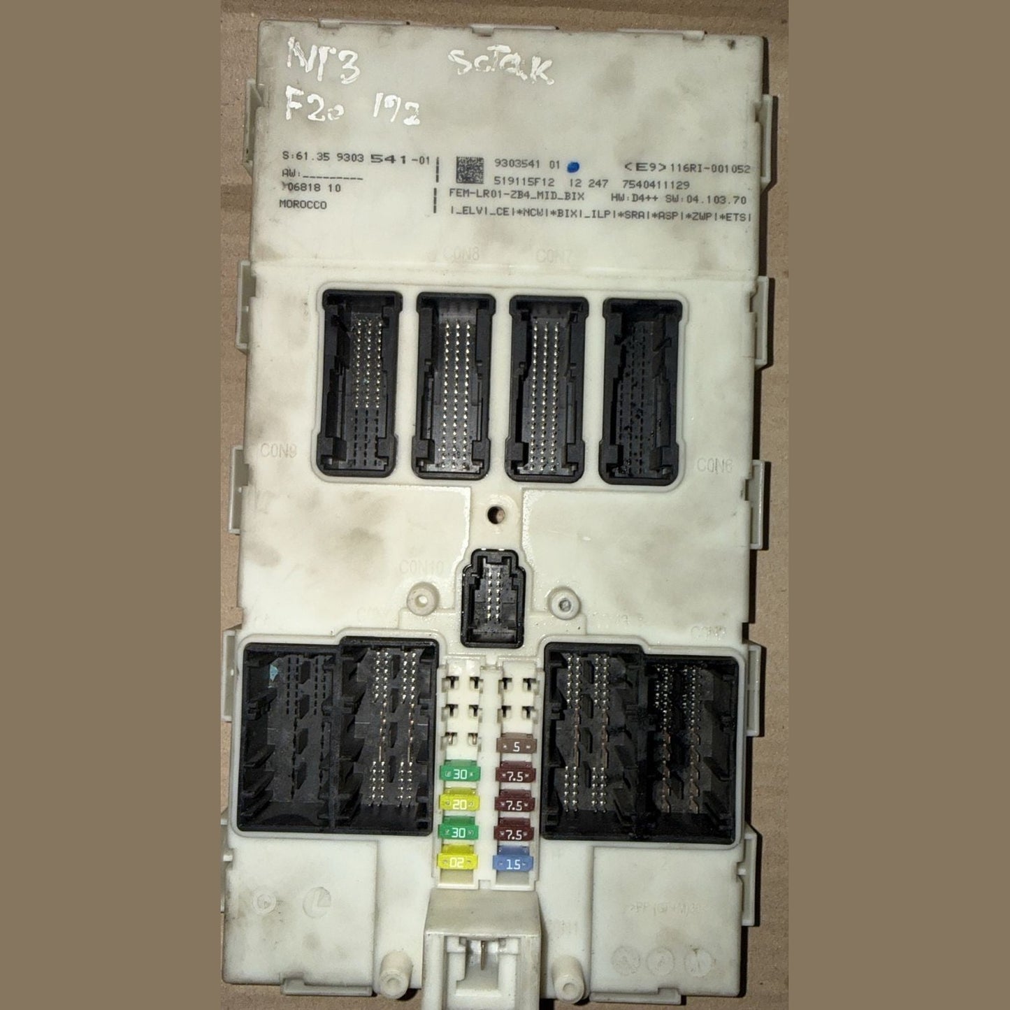 BMW FEM F20 116i 2010 TO 2013 RHD CAR BODY CONTROL MODULE - 9303541