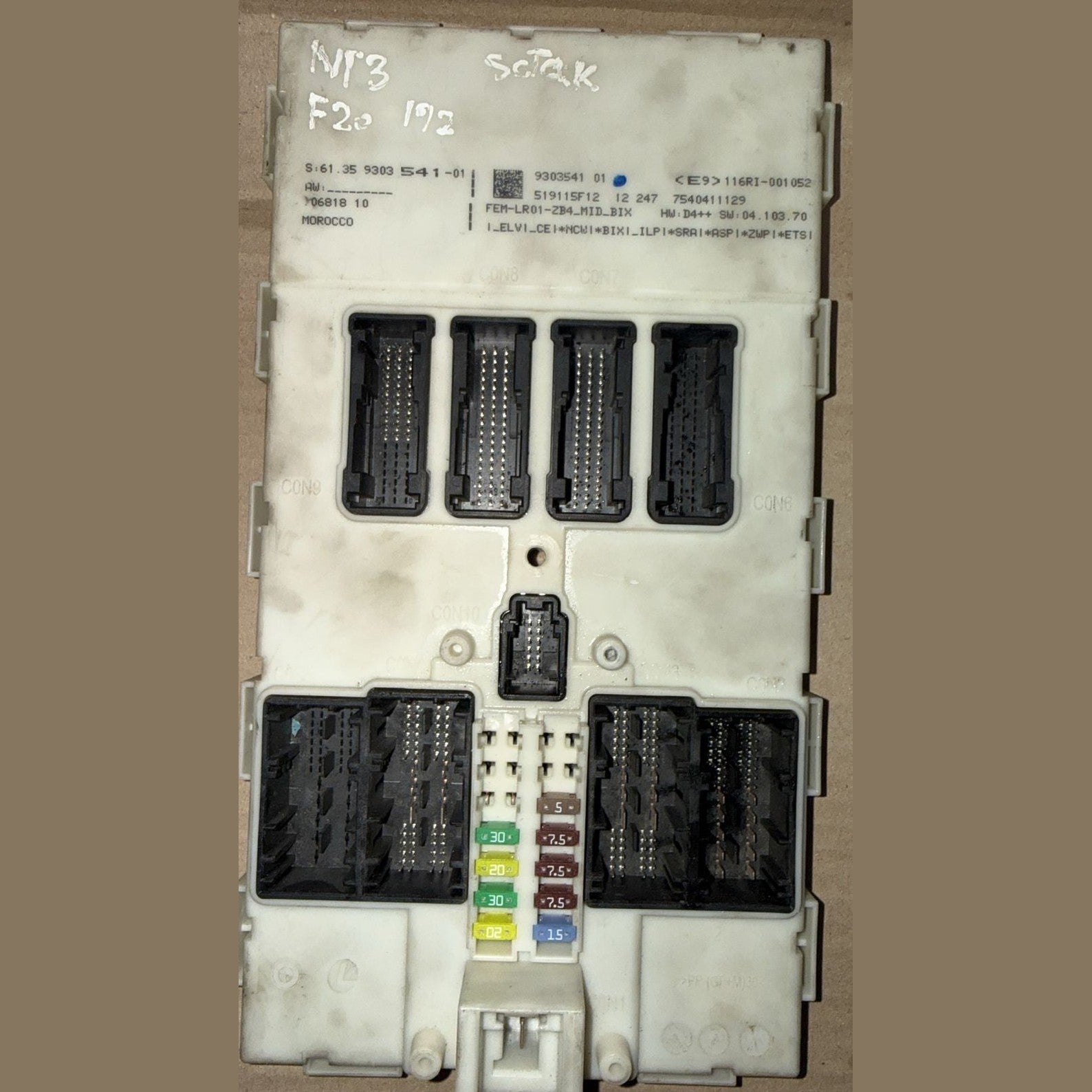 BMW FEM F20 116i 2010 TO 2013 RHD CAR BODY CONTROL MODULE - 9303541