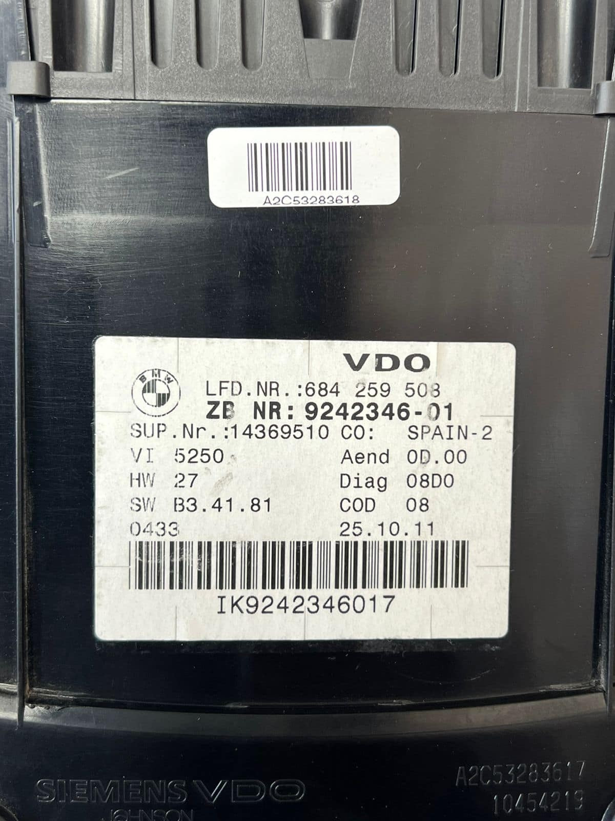 BMW 3 Series E90 E91 E92 E93 X1 SPEEDOMETER Instrument Cluster 9242346 OEM