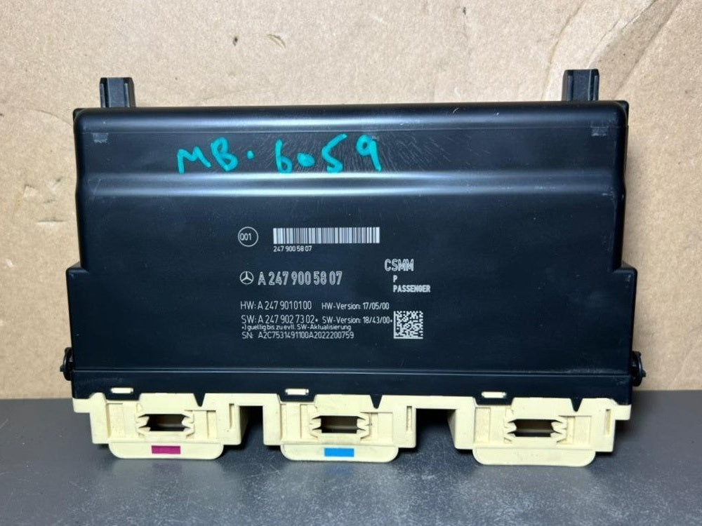 17-19 Mercedes Benz W247 B-Class Passenger Seat Control Module A247 9005807 OEM
