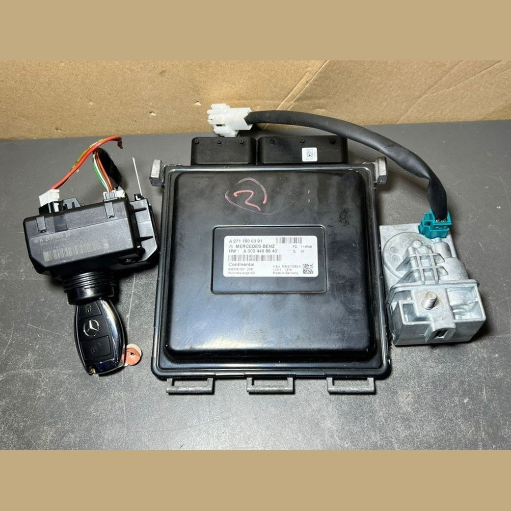 10-14 Mercedes-Benz W204 ECU Modulo Controllo Motore Interruttore Chiave...
