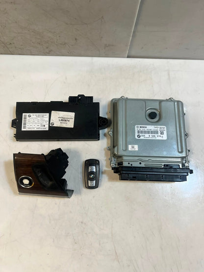 BMW X5 E70 X6 E71 N57 Engine Control Unit ECU SET DDE+CAS3+1KEY 8506570 OEM