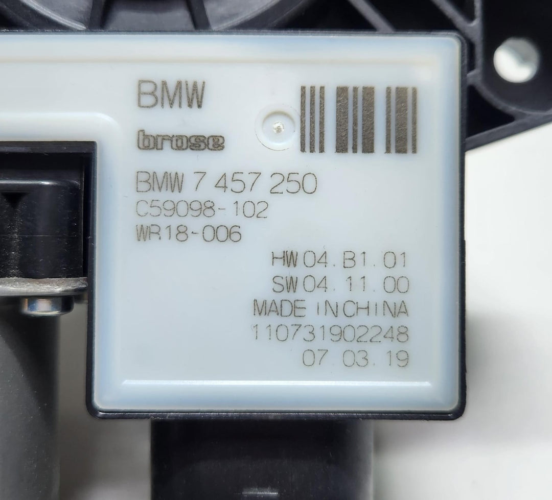 18-23 BMW X3 Front Left Window Regulator Motor 7457250 X3 G01 OEM