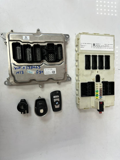BMW N13 F30 Engine Control Unit ECU COMPLETE SET DME + FEM + 1 KEY 8666863 - 13