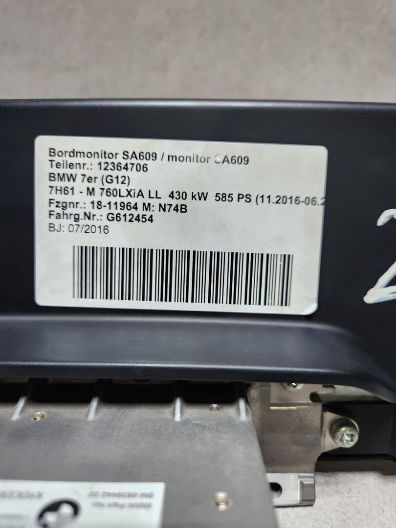2016-2019 BMW 740i Central Information Display Screen 6839442 7 Series G11 G12 